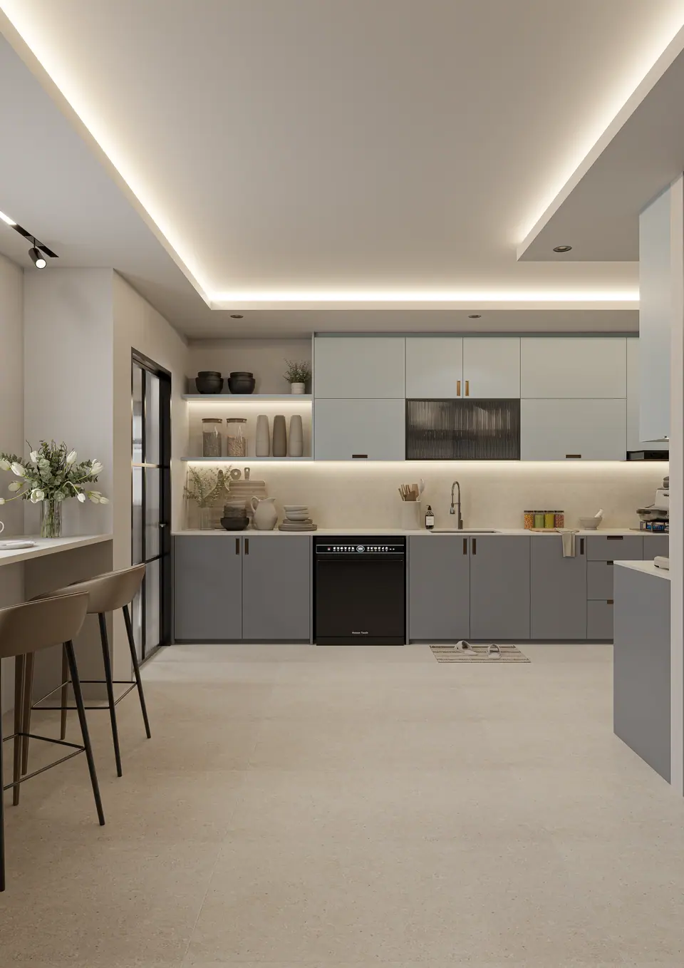 Kitchen composition in soft neutrals