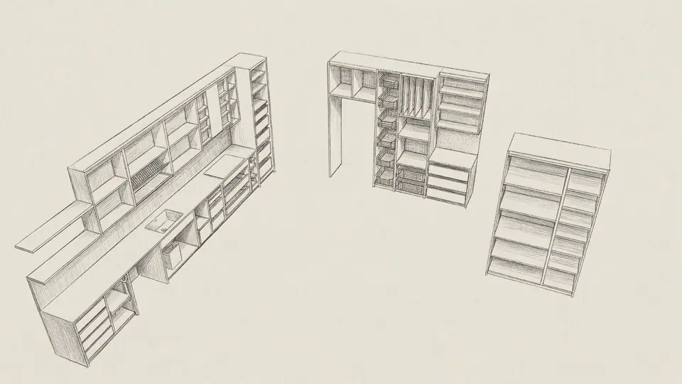 Skeleton view showing storage structure