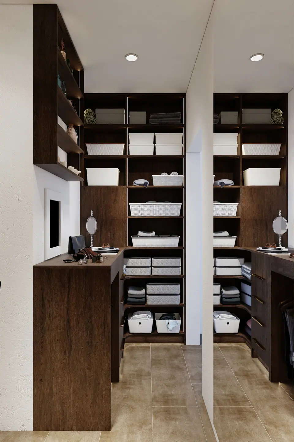 Darker base cabinetry