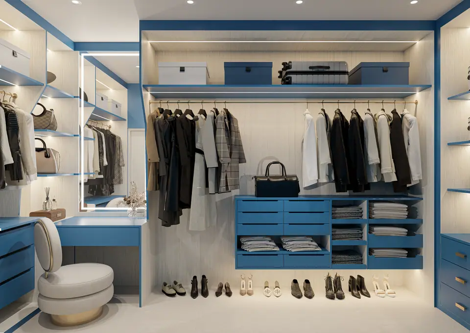 Wardrobe interior layout alternate