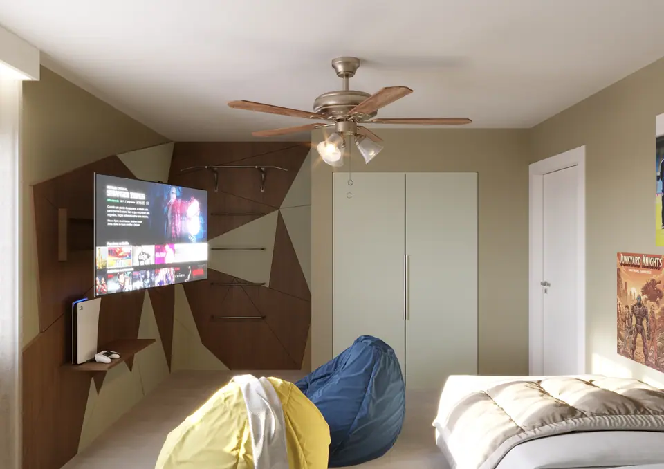 Study alcove and open storage