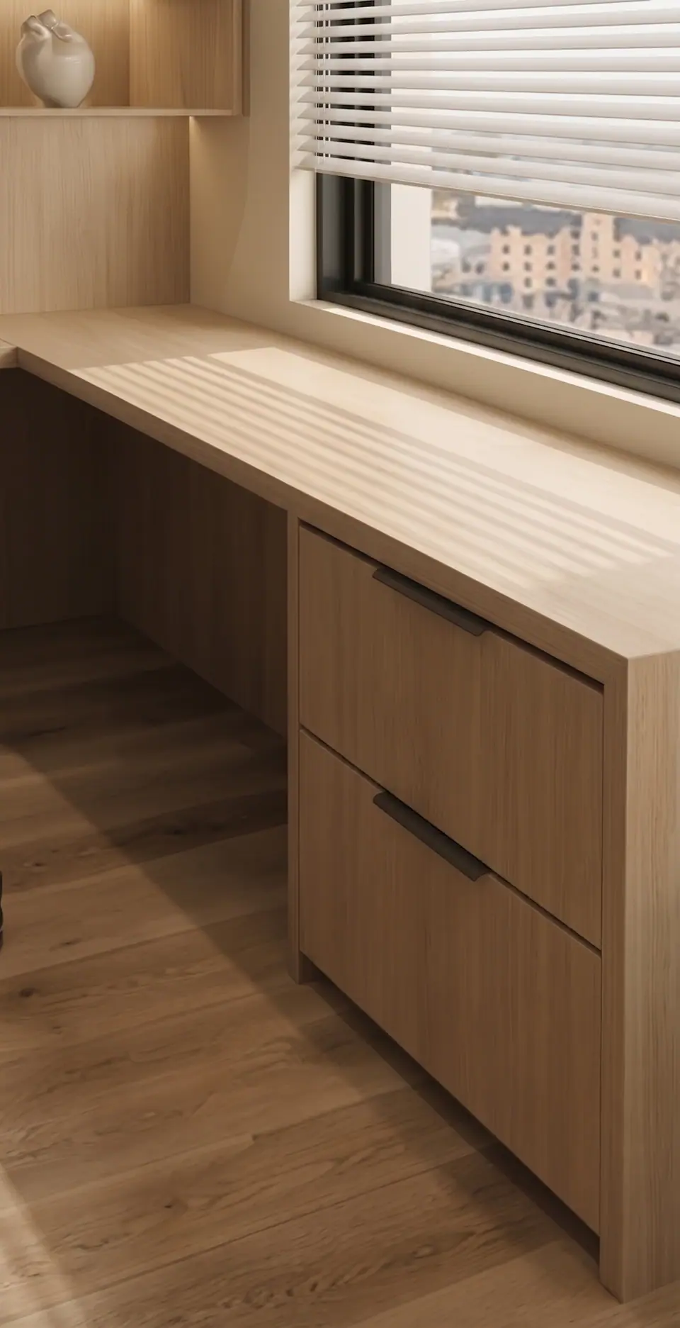 Desk surface and material detail