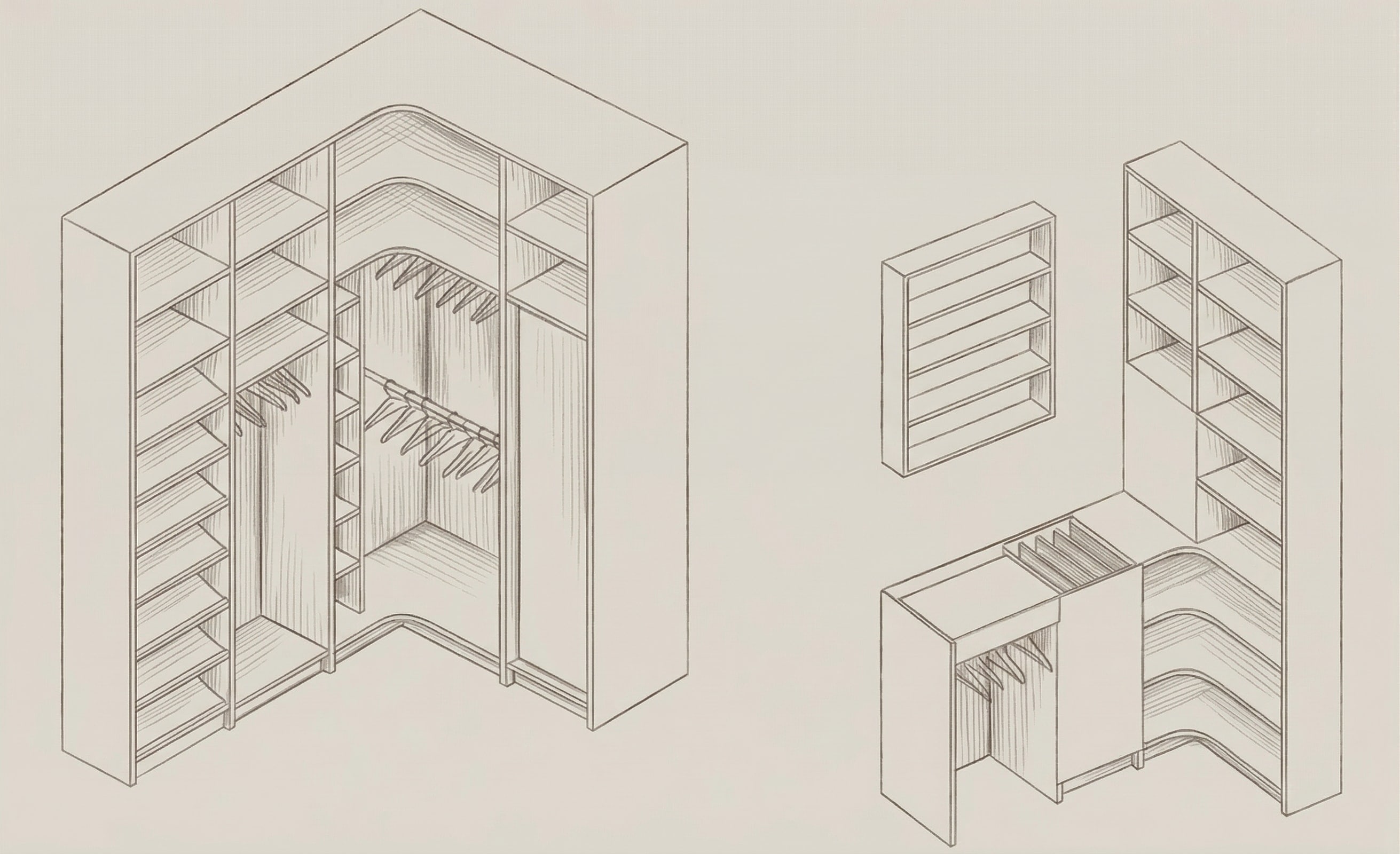 Wardrobe structural layout
