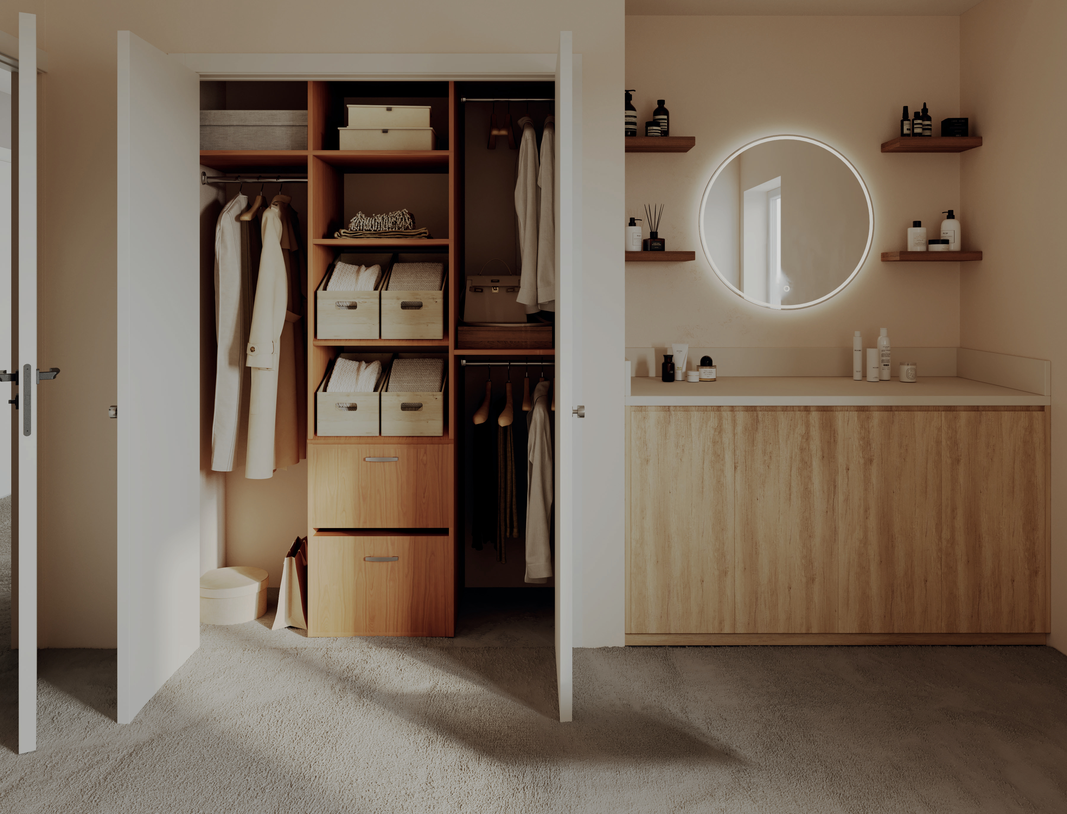 Wardrobe and vanity reference