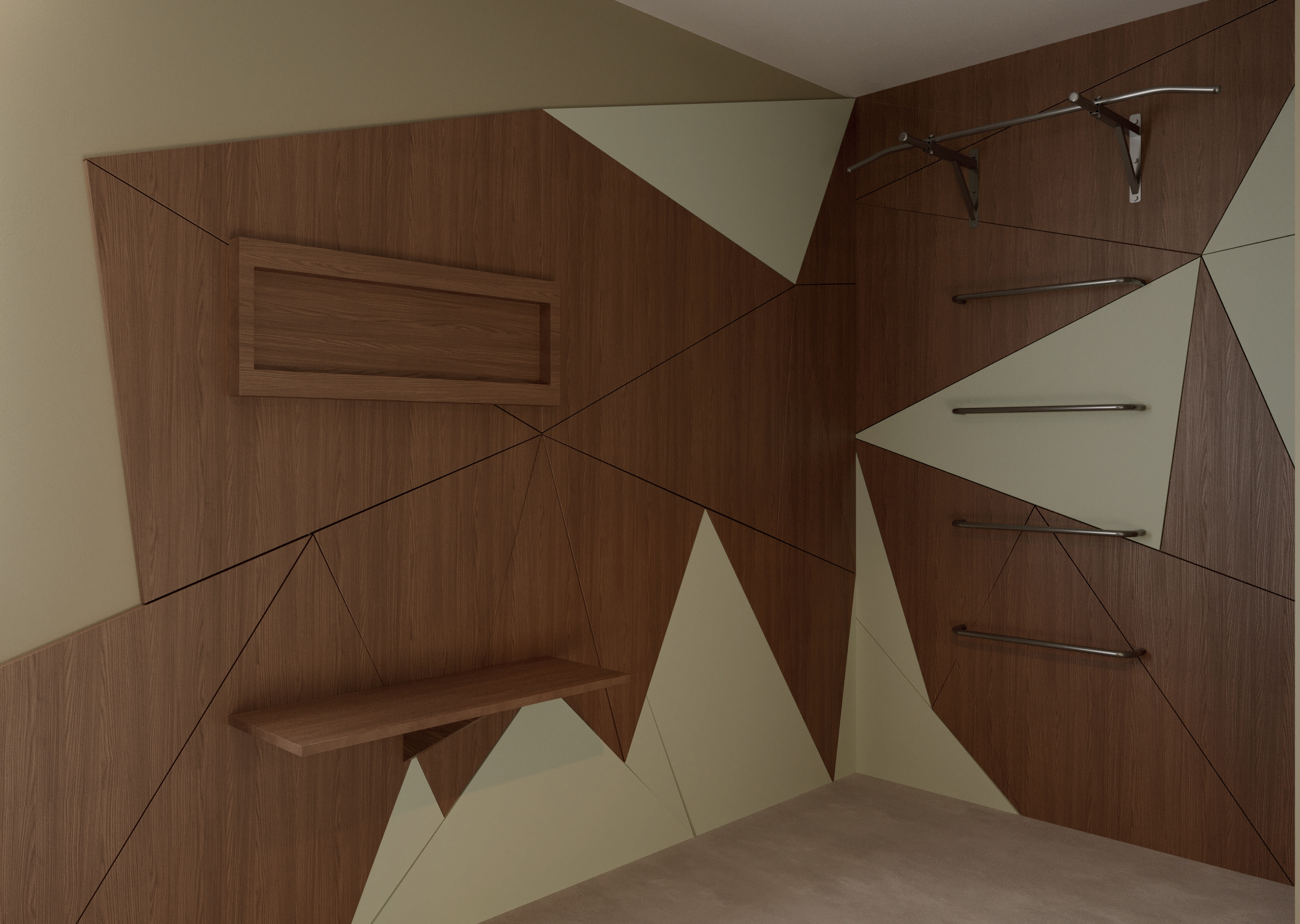 Paneling and integrated fitness supports